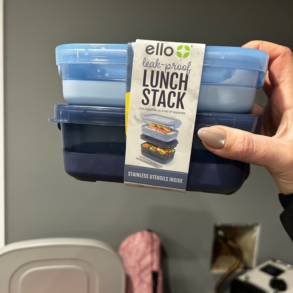 Ello Leak-Proof Lunch Stack - Blue
